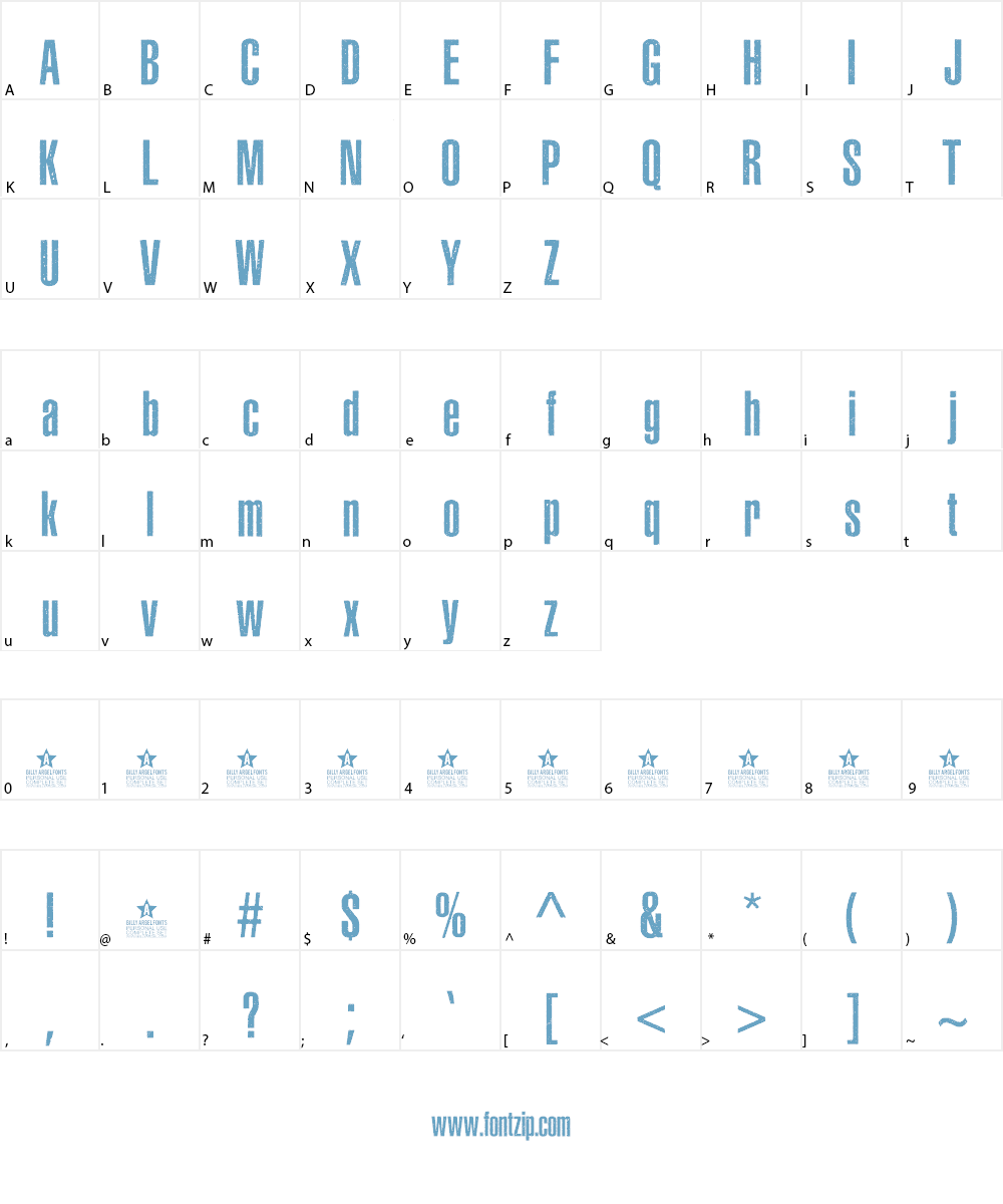 ASPHALTIC GRAIN CONDENSED PERSO Font Character